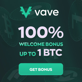 Vave - 100% Welcome bonus up to 1 BTC